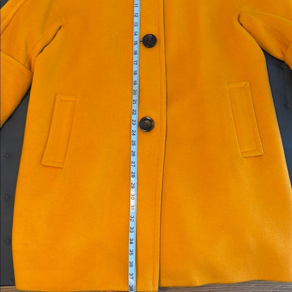 Talbots Wool 3/4 Sleeve Mustard Yellow Women's Coat - Picture 10 of 11
